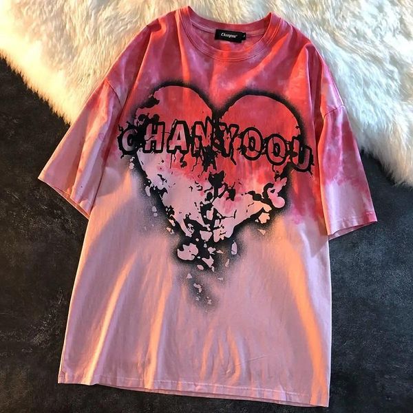 women's t-shirt women dark wind gradient color short-sleeved tshirt summer loose cotton oversized vintage clothes shirt size, White
women's t-shirt women dark wind gradient color short-sleeved tshirt summer loose cotton oversized vintage clothes shirt size, White