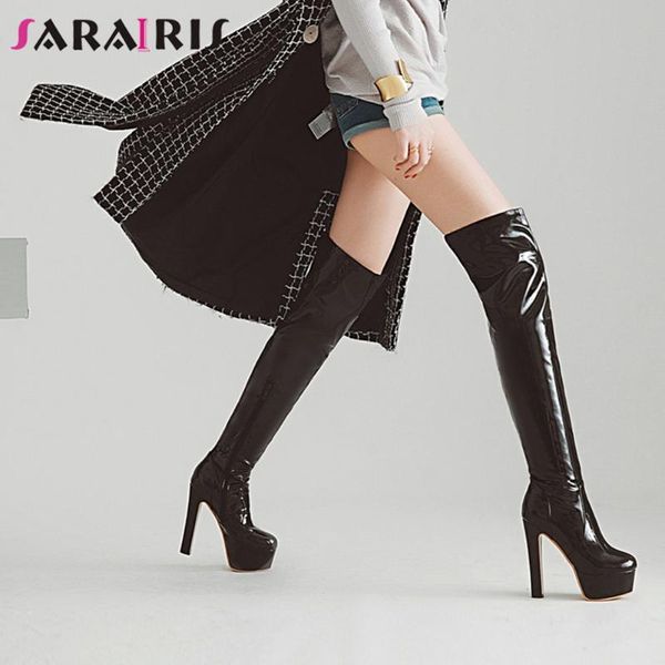 boots sarairis plus size 34-49 high platform thigh women ladies heels shoes woman party over the knee, Black
boots sarairis plus size 34-49 high platform thigh women ladies heels shoes woman party over the knee, Black