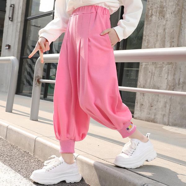 trousers four-color simple girls loose beam opening bloomers casual pants, big children's solid color 2021 autumn trend, Blue
trousers four-color simple girls loose beam opening bloomers casual pants, big children's solid color 2021 autumn trend, Blue
