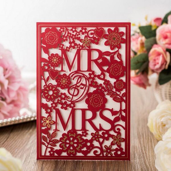 greeting cards mr & mrs inviting card 50pcs/pack elegant laser cut paper event party supplies decoration lover romantic wedding invitation
greeting cards mr & mrs inviting card 50pcs/pack elegant laser cut paper event party supplies decoration lover romantic wedding invitation