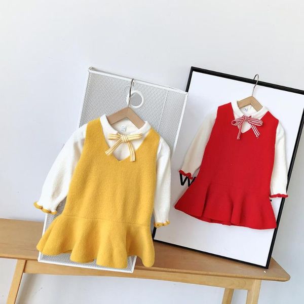 girl's dresses girls dress autumn winter long sleeve sweater children clothes for kids birthday party vestidos 2021, Red;yellow
girl's dresses girls dress autumn winter long sleeve sweater children clothes for kids birthday party vestidos 2021, Red;yellow