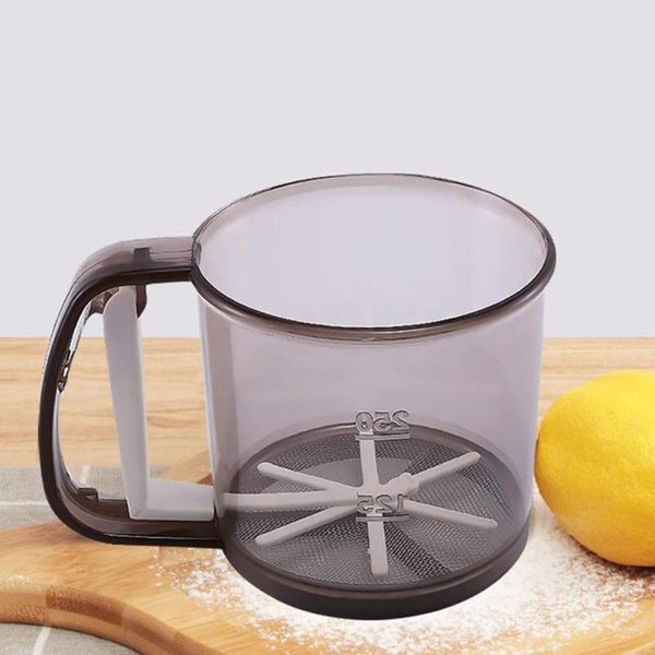 stainless steel shaker sieve cup powder mesh crank flour sifter with measuring scale for icing sugar baking & pastry tools
stainless steel shaker sieve cup powder mesh crank flour sifter with measuring scale for icing sugar baking & pastry tools