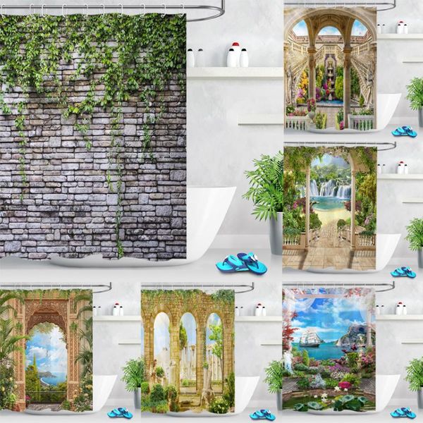 green ivy and old stone of wall shower curtain nature bathroom extra long waterproof washable polyester fabric for bathtub decor curtains
green ivy and old stone of wall shower curtain nature bathroom extra long waterproof washable polyester fabric for bathtub decor curtains
