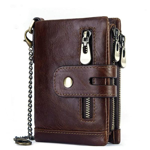 wallets 2021 rfid anti-theft brush chain wallet three-layer multi-card crazy horse leather men's coin purse, Red;black
wallets 2021 rfid anti-theft brush chain wallet three-layer multi-card crazy horse leather men's coin purse, Red;black