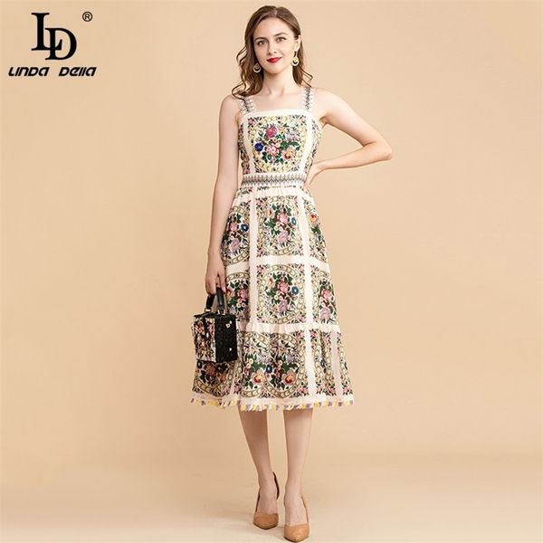 summer fashion runway vintage dress womenspaghetti strap beautiful floral print beading midi party elegant 210522, Black;gray
summer fashion runway vintage dress womenspaghetti strap beautiful floral print beading midi party elegant 210522, Black;gray