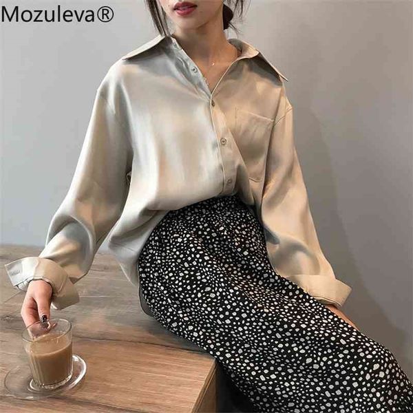 elegant turn-down collar women solid satin spring summer single-breasted loose female shirts ol blusas 210416, White
elegant turn-down collar women solid satin spring summer single-breasted loose female shirts ol blusas 210416, White