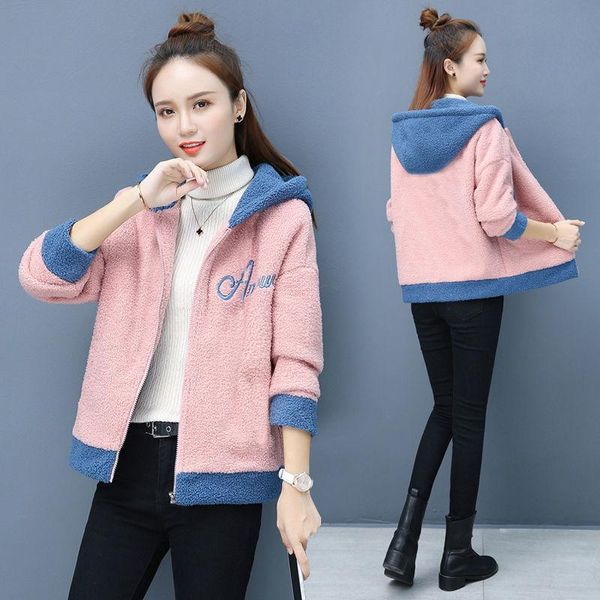 cashmere coat women's autumn winter 2021 thickened korean loose thin versatile hooded jackets, Black;brown
cashmere coat women's autumn winter 2021 thickened korean loose thin versatile hooded jackets, Black;brown