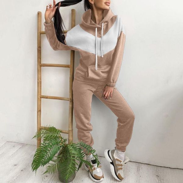 women's two piece pants women patchwork tracksuit sets stitching color sweatshirt drawstring long set elegant casual pocket sport, White
women's two piece pants women patchwork tracksuit sets stitching color sweatshirt drawstring long set elegant casual pocket sport, White