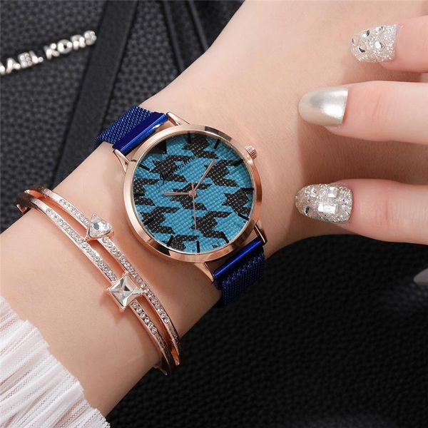 wristwatches blue mesh strap women's fashion watches simple geometric dial design quartz watch women clock rose gold pointer, Slivery;brown
wristwatches blue mesh strap women's fashion watches simple geometric dial design quartz watch women clock rose gold pointer, Slivery;brown