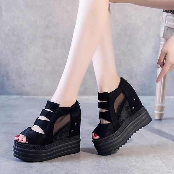 sandals summer 2021 hollow peep toe shoes women's breathable mesh 12cm ultra high heel platform height increasing insolewomensandals, Black
sandals summer 2021 hollow peep toe shoes women's breathable mesh 12cm ultra high heel platform height increasing insolewomensandals, Black