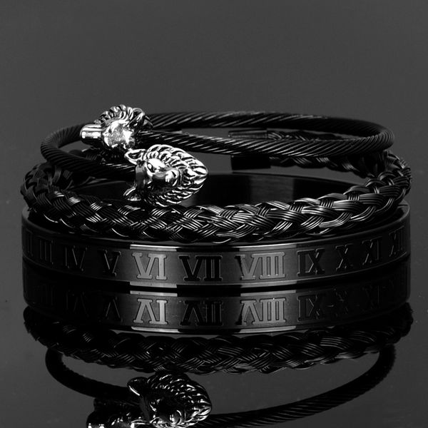 luxury set stainless steel bracelet hip hop men jewelry wolf head charm open brangle carving roman numerals pulseira bileklikbracelets, Golden;silver
luxury set stainless steel bracelet hip hop men jewelry wolf head charm open brangle carving roman numerals pulseira bileklikbracelets, Golden;silver