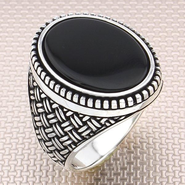 big straight oval black onyx stone men silver ring with wicker motif made in turkey solid 925 sterling cluster rings, Golden;silver
big straight oval black onyx stone men silver ring with wicker motif made in turkey solid 925 sterling cluster rings, Golden;silver