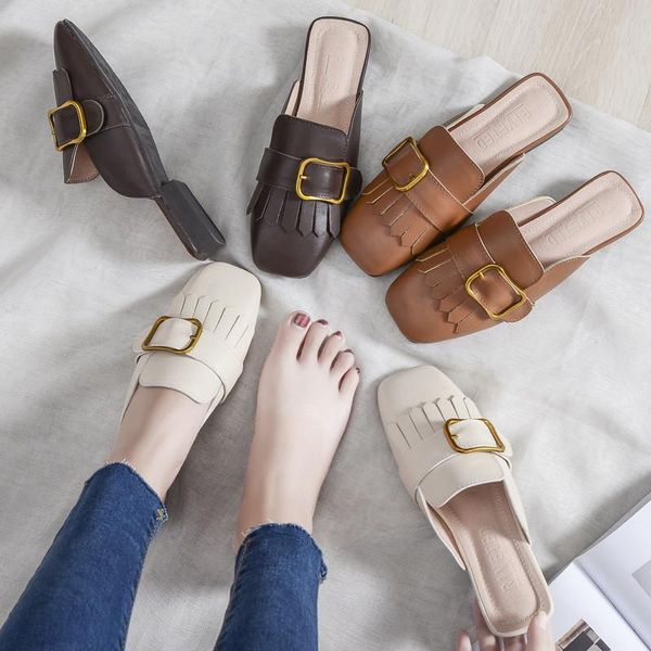 ladies summer mules shoes slip on low heel casual brand slippers fashion platform leather slides female designer flip flops, Black
ladies summer mules shoes slip on low heel casual brand slippers fashion platform leather slides female designer flip flops, Black