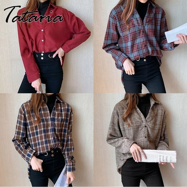 spring warm plaid blouses and shirts for women fake two hedging loose korean long sleeve shirt cotton elegant lady 210514, White
spring warm plaid blouses and shirts for women fake two hedging loose korean long sleeve shirt cotton elegant lady 210514, White