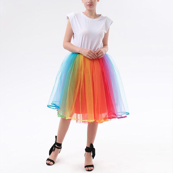 fashion tulle pleated tutu women skirts lolita petticoat rainbow color ball gown midi jupe saias falda, Black
fashion tulle pleated tutu women skirts lolita petticoat rainbow color ball gown midi jupe saias falda, Black
