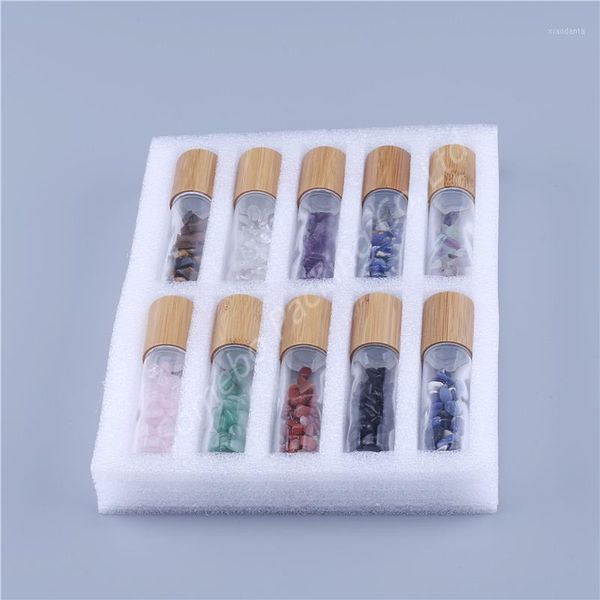 storage bottles & jars 10pcs/lot 10ml natural gemstones essential oil roller ball transparent glass with bamboo lid caps
storage bottles & jars 10pcs/lot 10ml natural gemstones essential oil roller ball transparent glass with bamboo lid caps
