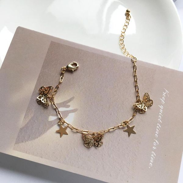 charm bracelets trendy jewelry bracelet design link chain with butterfly stars for women fashion accessories, Golden;silver
charm bracelets trendy jewelry bracelet design link chain with butterfly stars for women fashion accessories, Golden;silver
