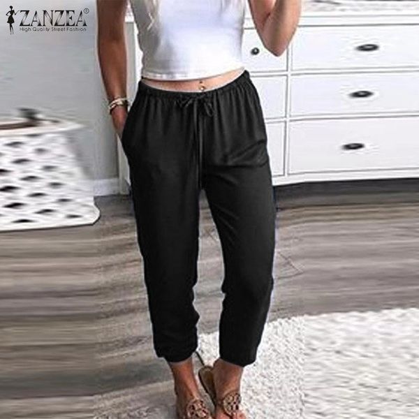 women's pants & capris 5xl women solid long zanzea 2021 spring womens casual loose trousers pockets bottoms streetwear female elastic w, Black;white
women's pants & capris 5xl women solid long zanzea 2021 spring womens casual loose trousers pockets bottoms streetwear female elastic w, Black;white
