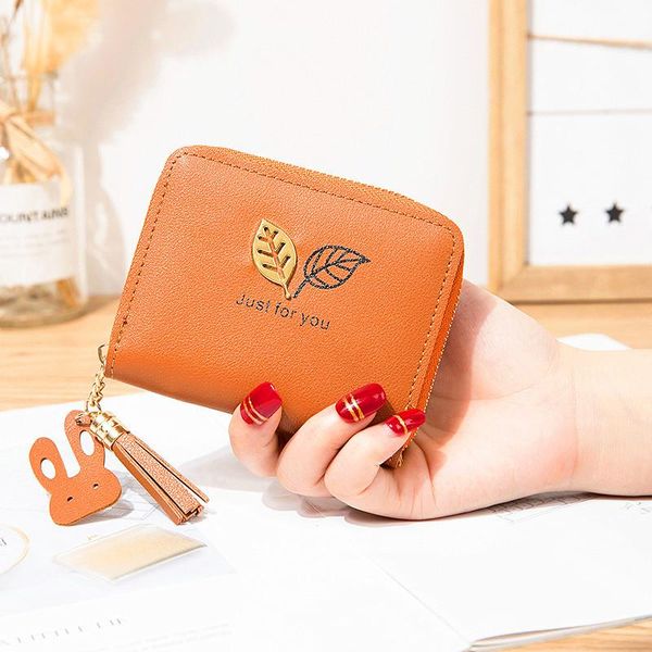 wallets fashion women wallet woman tassel pendant short card holder leather female coin purse lady small, Red;black 
wallets fashion women wallet woman tassel pendant short card holder leather female coin purse lady small, Red;black