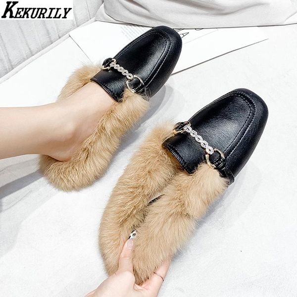 fur slipper women metal chain low heels mules fashion furry slides shallow big size square toe shoes comfortable sandalias mujer slippers, Black
fur slipper women metal chain low heels mules fashion furry slides shallow big size square toe shoes comfortable sandalias mujer slippers, Black