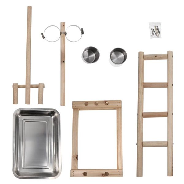 other bird supplies 1pc parrot stand stainless steel food box playground
other bird supplies 1pc parrot stand stainless steel food box playground