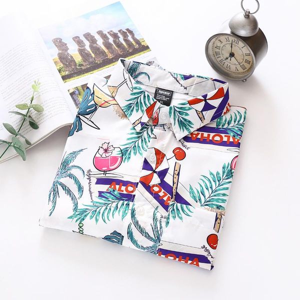 women's blouses & shirts 2021 summer beach blouse women fashion short sleeve floral print loose casual shirt, White
women's blouses & shirts 2021 summer beach blouse women fashion short sleeve floral print loose casual shirt, White