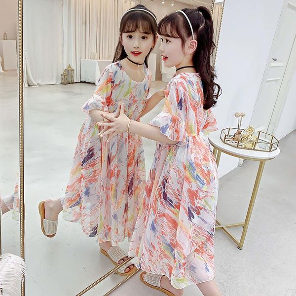 girls dress summer 2021 chiffon print children's clothing elegant princess beach dresses toddler girl clothes girl's, Red;yellow
girls dress summer 2021 chiffon print children's clothing elegant princess beach dresses toddler girl clothes girl's, Red;yellow
