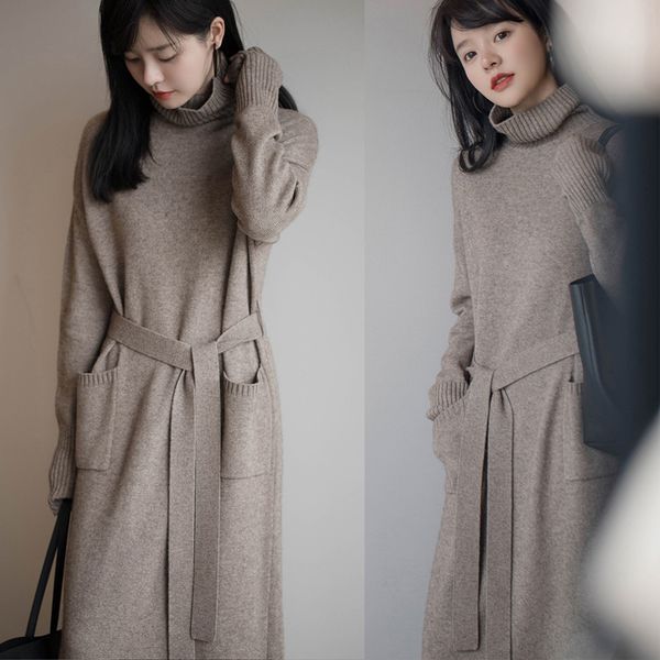 new autumn sweater women dress winter long sleeve sweater knitted dresses long loose maxi oversize dresses knitting robe vestido, Black;gray
new autumn sweater women dress winter long sleeve sweater knitted dresses long loose maxi oversize dresses knitting robe vestido, Black;gray