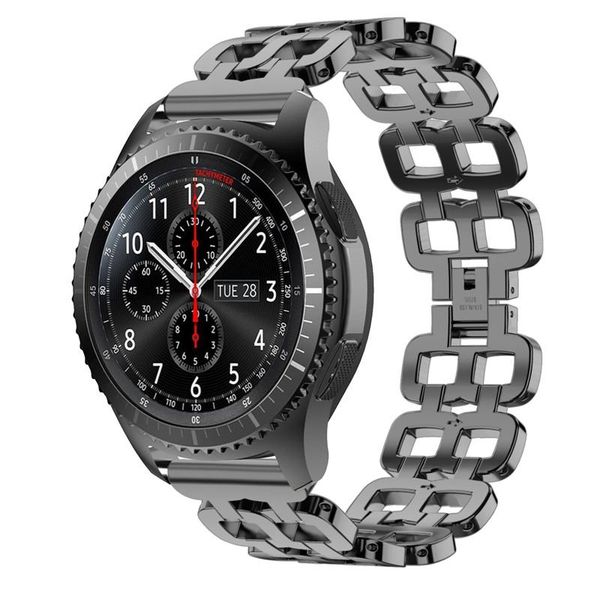 watch bands 22mm stainless steel chain style bracelet metal replacment band wrist sports strap for samsung gear s3 frontier/classic, Black;brown
watch bands 22mm stainless steel chain style bracelet metal replacment band wrist sports strap for samsung gear s3 frontier/classic, Black;brown