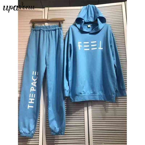 spring women's two-piece loose sweater tracksuit pullover hoodie & pants set jacket clothes 210524, White
spring women's two-piece loose sweater tracksuit pullover hoodie & pants set jacket clothes 210524, White