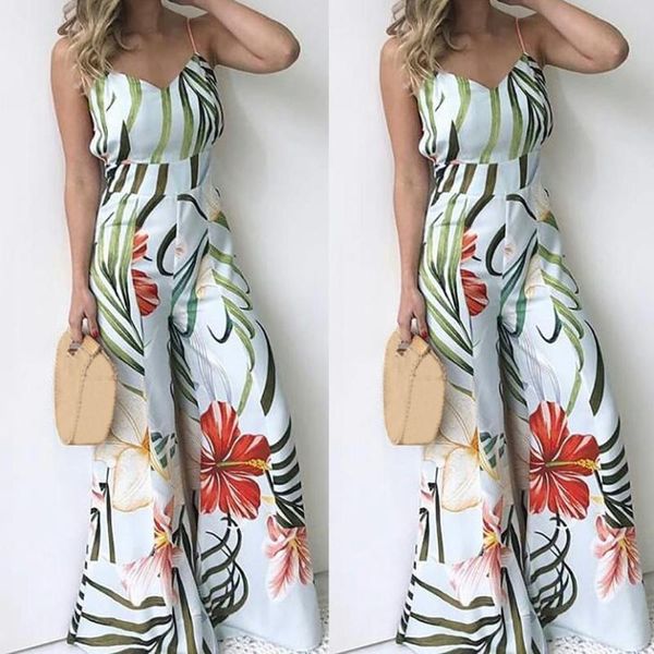 gym clothing jumpsuits for women bodysuit sleeveless leaf print jumpsuit casual clubwear wide leg playsuit combishort femme#xb20, White;black 
gym clothing jumpsuits for women bodysuit sleeveless leaf print jumpsuit casual clubwear wide leg playsuit combishort femme#xb20, White;black