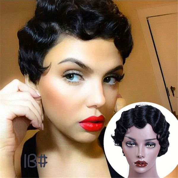 short synthetic wig simulation human hair wigs afro kinky curly perruques de cheveux humainsin aosis007 pelucas, Black
short synthetic wig simulation human hair wigs afro kinky curly perruques de cheveux humainsin aosis007 pelucas, Black