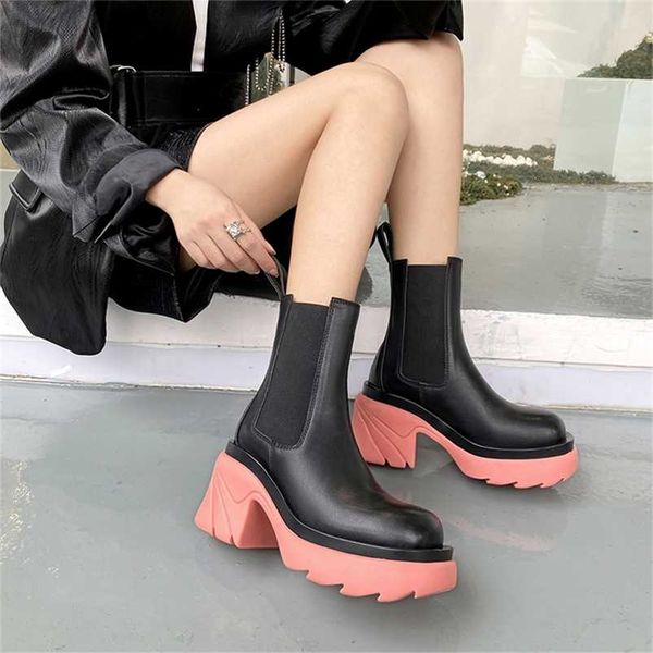 meotina ins genuine leather ankle boots shoes women platform super high thick heel boot slip on round toe lady short boots 42 211103, Black
meotina ins genuine leather ankle boots shoes women platform super high thick heel boot slip on round toe lady short boots 42 211103, Black