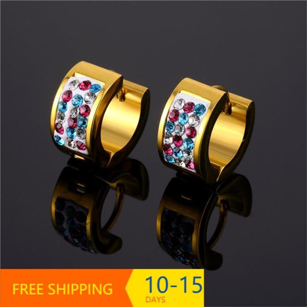 small circle creoles hoop earrings for women gold color stainless steel multicolor cz unusual female 2021 trend jewelry & huggie, Golden;silver
small circle creoles hoop earrings for women gold color stainless steel multicolor cz unusual female 2021 trend jewelry & huggie, Golden;silver