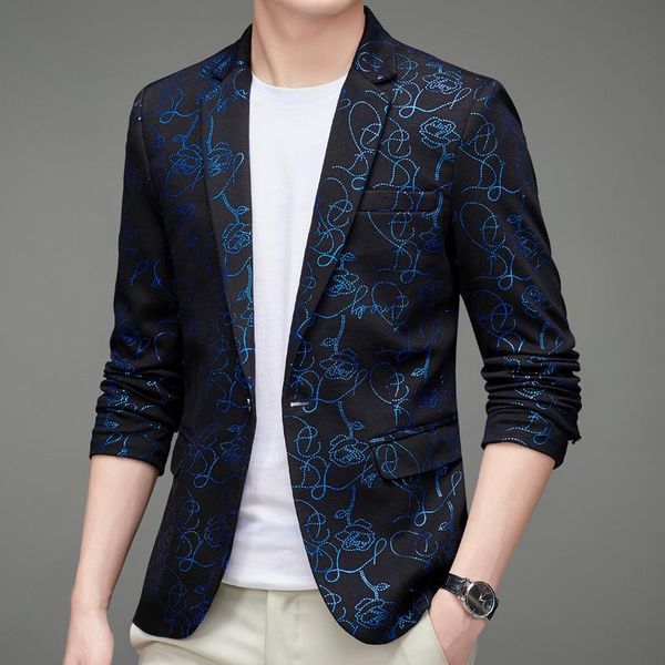 men's suits & blazers 2021 brand suit jacket fashion print men blazer selling slim fit casual homme coat hip hop singer flower 3xl, White;black
men's suits & blazers 2021 brand suit jacket fashion print men blazer selling slim fit casual homme coat hip hop singer flower 3xl, White;black