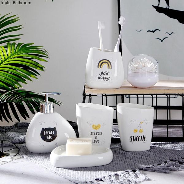 cute print ceramic soap dispenser gargle cup toothbrush holder dish bathroom accessories set with pvc cotton swab box bath accessory
cute print ceramic soap dispenser gargle cup toothbrush holder dish bathroom accessories set with pvc cotton swab box bath accessory
