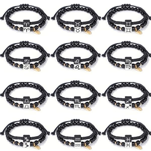 ailodo 2 pcs/set men women 12 constellation zodiac sign braided bracelets natural stone handmade friendship couple charm, Golden;silver
ailodo 2 pcs/set men women 12 constellation zodiac sign braided bracelets natural stone handmade friendship couple charm, Golden;silver