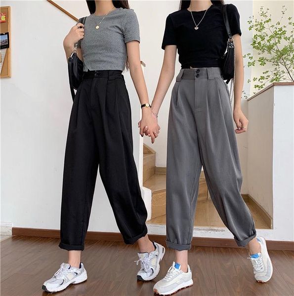 women's pants & capris high waist brief pleated long wide leg trousers loose suit women fashion office lady straight casual summer 2021, Black;white
women's pants & capris high waist brief pleated long wide leg trousers loose suit women fashion office lady straight casual summer 2021, Black;white