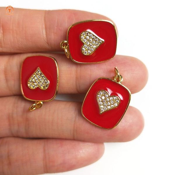 pendant necklaces 5pcs cz heart red enamel charm glisten dainty gold for women designer jewelry making y, Silver
pendant necklaces 5pcs cz heart red enamel charm glisten dainty gold for women designer jewelry making y, Silver