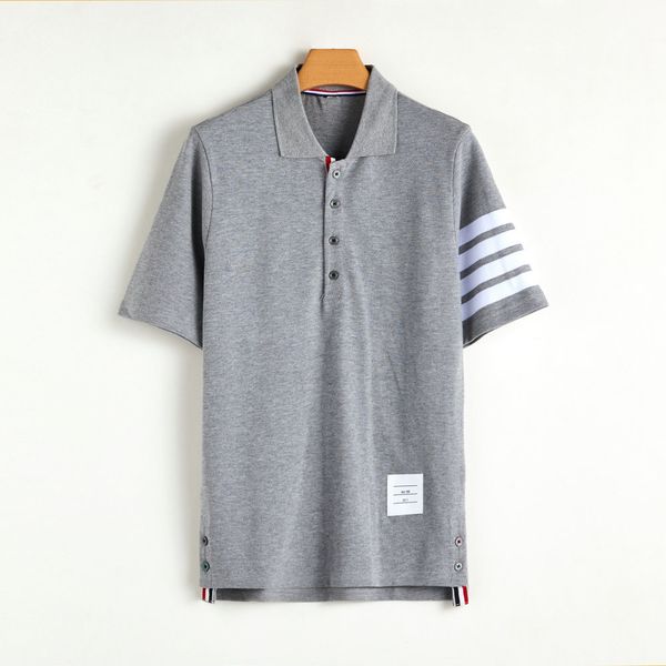 ftb lapel t-shirt college style four-way bar tide bead ground cotton stripe men's and women's lovers polo neck loose top, White
ftb lapel t-shirt college style four-way bar tide bead ground cotton stripe men's and women's lovers polo neck loose top, White