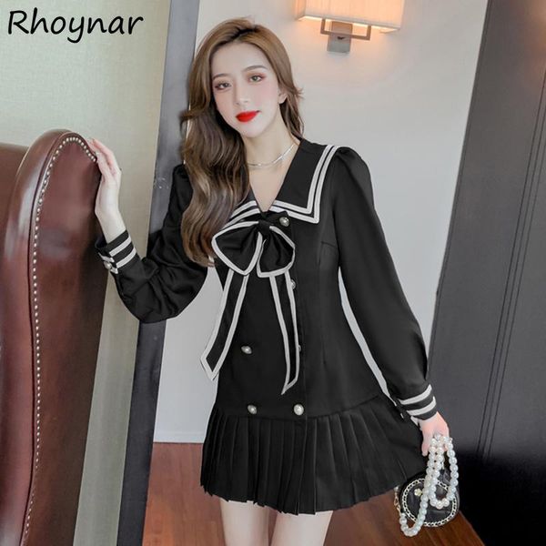 casual dresses long sleeve dress women minimalist simple trendy college bow sailor collar patchwork harajuku autumn japanese style, Black;gray
casual dresses long sleeve dress women minimalist simple trendy college bow sailor collar patchwork harajuku autumn japanese style, Black;gray