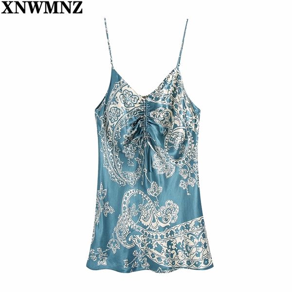 vintage print satin dress woman es summer ruched adjustable straps backless mini women party 210520, Black;gray
vintage print satin dress woman es summer ruched adjustable straps backless mini women party 210520, Black;gray