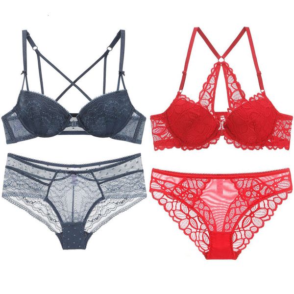 2 pieces of cut size no return change front button gathered lace underwear back collection bra, Red;black
2 pieces of cut size no return change front button gathered lace underwear back collection bra, Red;black