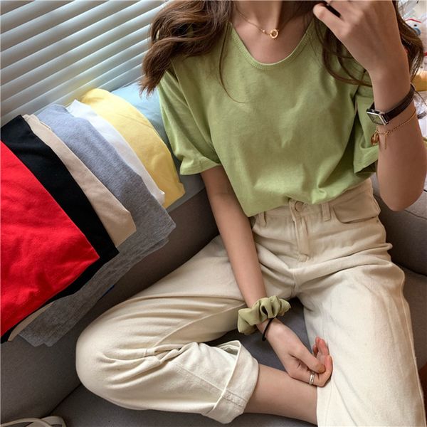 8soild colors summer korean style short sleeve basic t-shirts womens tee shirt femme women cropped for womens (c6312) 210423, White
8soild colors summer korean style short sleeve basic t-shirts womens tee shirt femme women cropped for womens (c6312) 210423, White