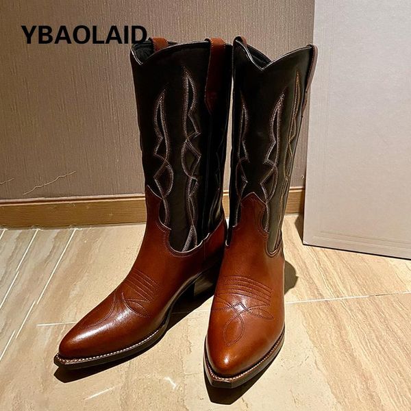 boots vintage embroidered cowboy knight 2021 spring and autumn thick heel pointed toe all-match pastoral style western, Black
boots vintage embroidered cowboy knight 2021 spring and autumn thick heel pointed toe all-match pastoral style western, Black