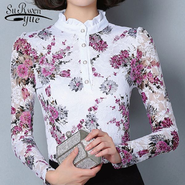 spring fashion blusa women brand shirt slim printed long-sleeved female lace blouse plus size 4xl 36i 210521, White
spring fashion blusa women brand shirt slim printed long-sleeved female lace blouse plus size 4xl 36i 210521, White