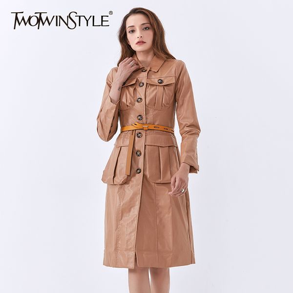 casual leather windbreaker for women lapel long sleeve high waist sashes pu coats female fall 210524, Black
casual leather windbreaker for women lapel long sleeve high waist sashes pu coats female fall 210524, Black