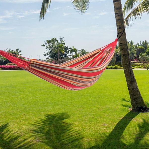 camp furniture outdoor canvas hammock portable sports travel swing stripe double single hang bed garden with backpack
camp furniture outdoor canvas hammock portable sports travel swing stripe double single hang bed garden with backpack