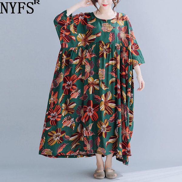 style autumn dress loose vintage cotton printing long vestidos robe elbise woman casual dresses, Black;gray
style autumn dress loose vintage cotton printing long vestidos robe elbise woman casual dresses, Black;gray