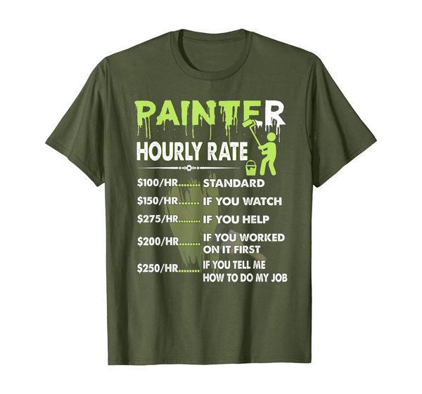 painter hourly rate funny gift t shirts for mens womens tee t-shirt, White;black
painter hourly rate funny gift t shirts for mens womens tee t-shirt, White;black